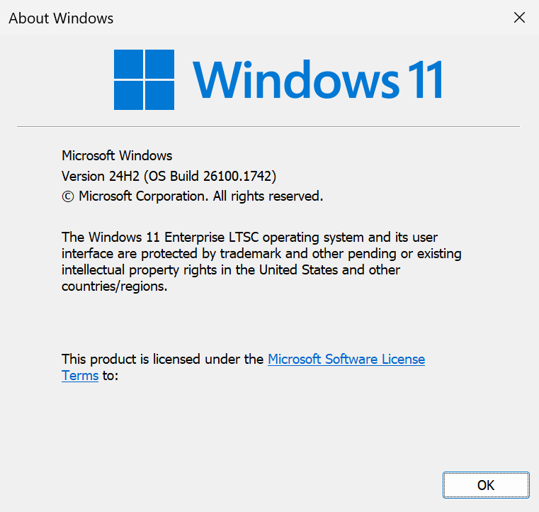 英文版关于 Windows