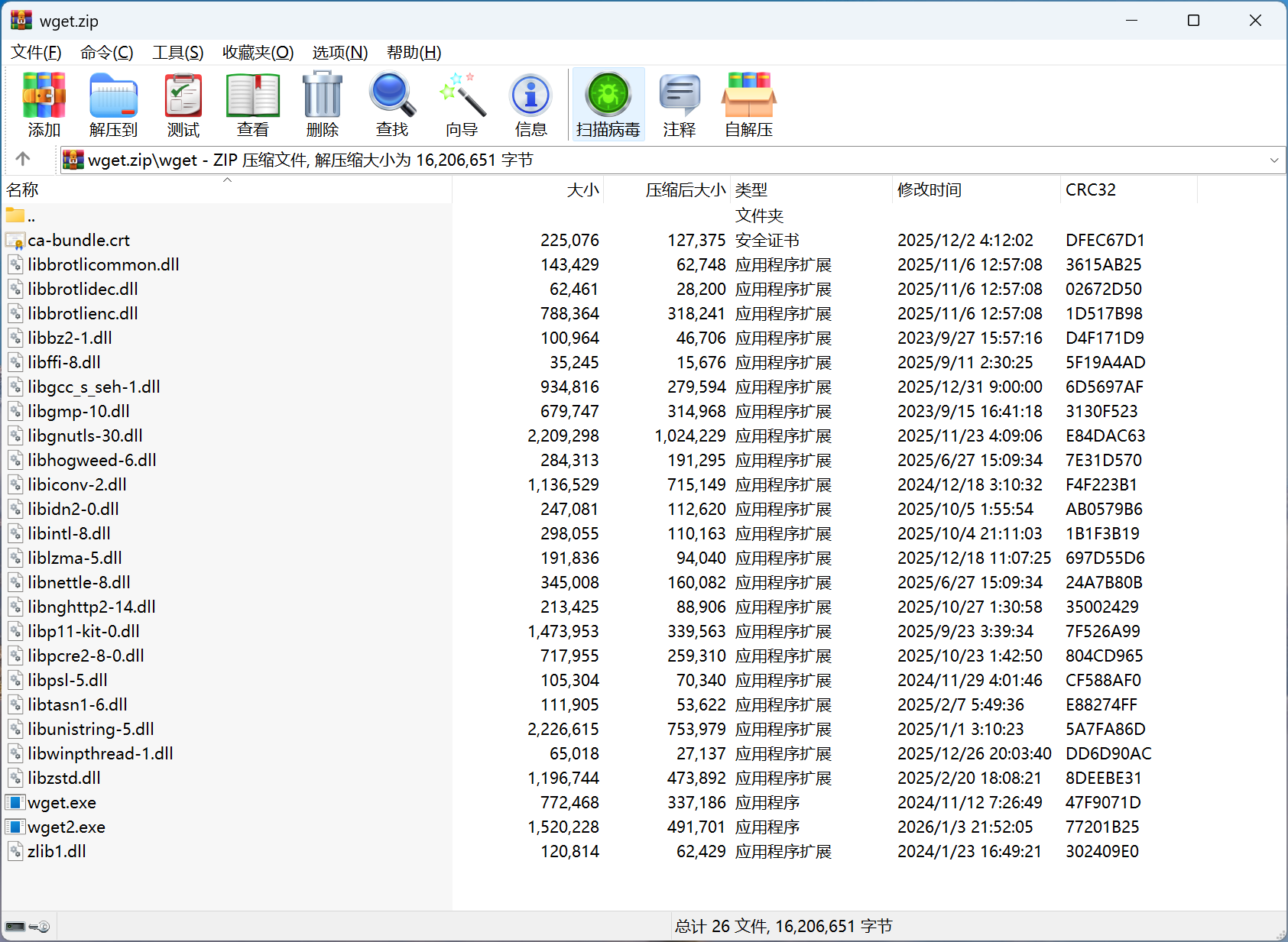 wget zip